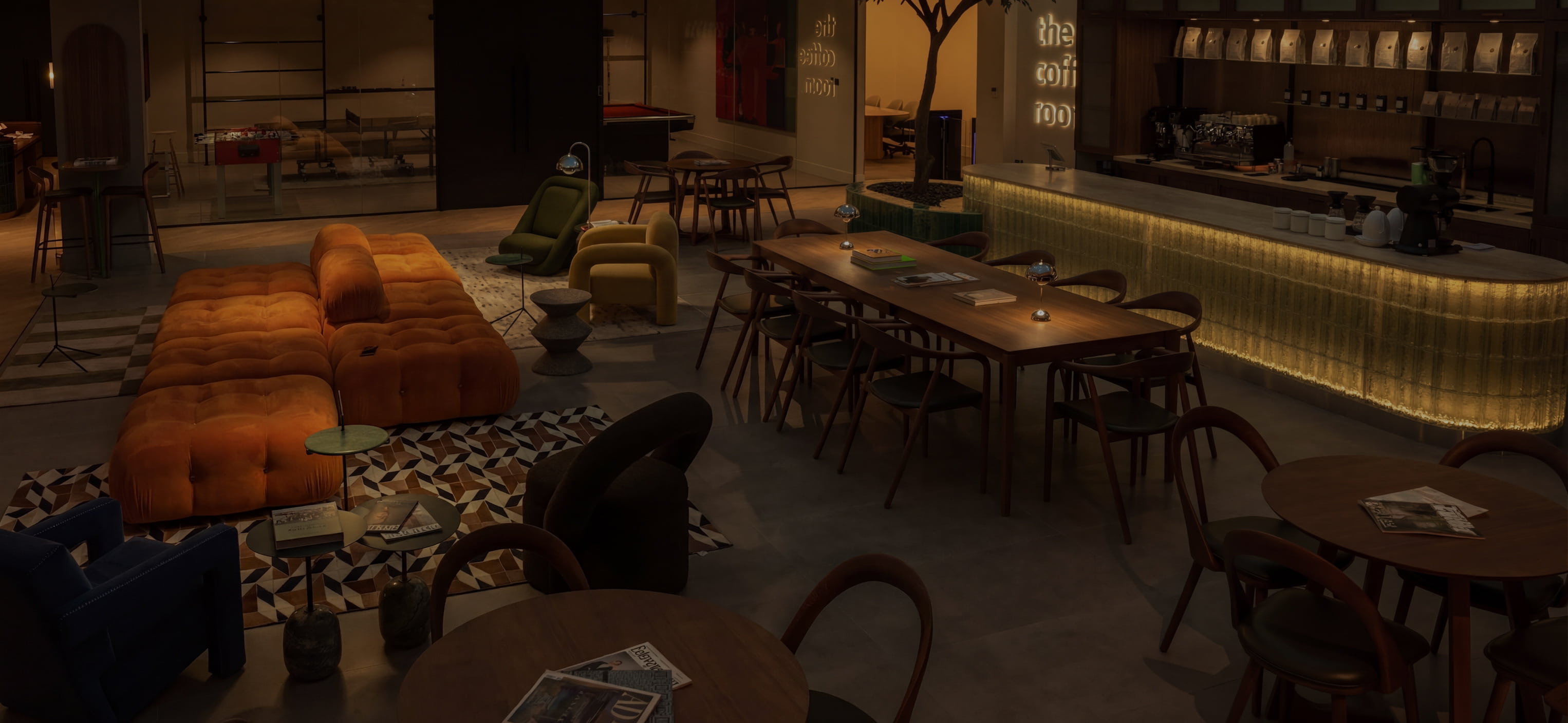 The Coffee Room at night